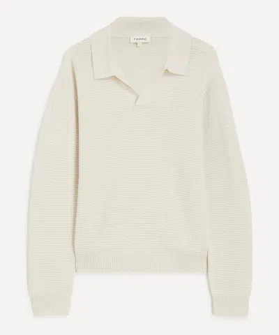 Frame Mens Textured Wool-cashmere Jumper In Neutral