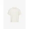 Frame Mens Jacquard Boxy-fit Cotton-blend Shirt White Sand In White Sand