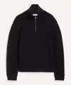 Frame Mens Zip-up Wool Jumper In Black