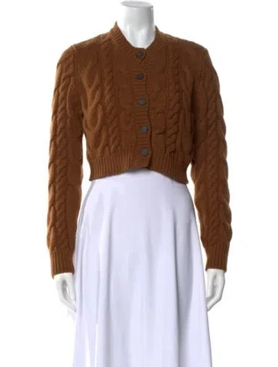 Pre-owned Frame Merino Wool Crew Neck Sweater In Brown