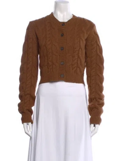 Pre-owned Frame Merino Wool Crew Neck Sweater In Brown