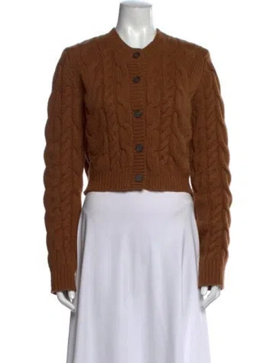 Pre-owned Frame Merino Wool Crew Neck Sweater In Brown