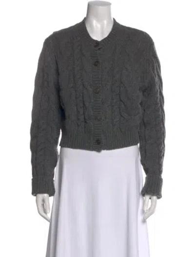 Pre-owned Frame Merino Wool Crew Neck Sweater In Gray