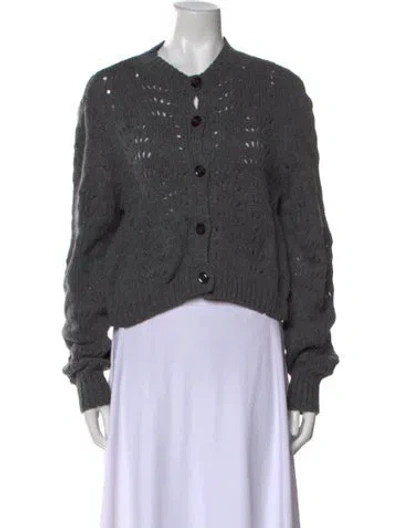 Pre-owned Frame Merino Wool Crew Neck Sweater In Gray