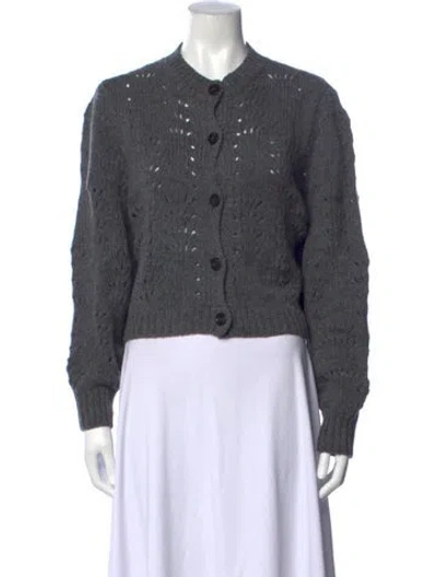 Pre-owned Frame Merino Wool Crew Neck Sweater In Grey
