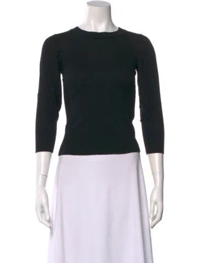 Pre-owned Frame Merino Wool Crew Neck Top In Black