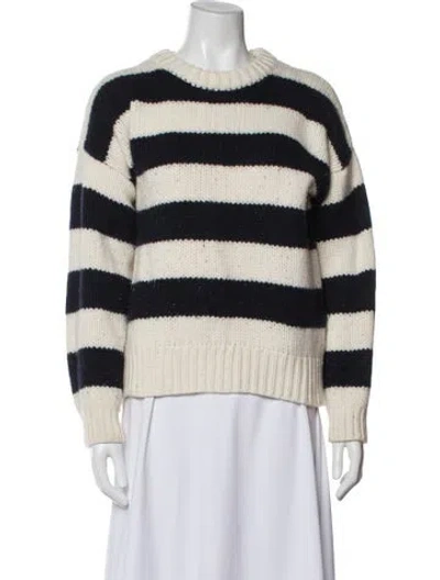 Pre-owned Frame Merino Wool Striped Sweater In Neutral