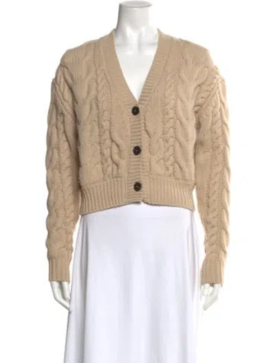 Pre-owned Frame Merino Wool V-neck Sweater In Neutral