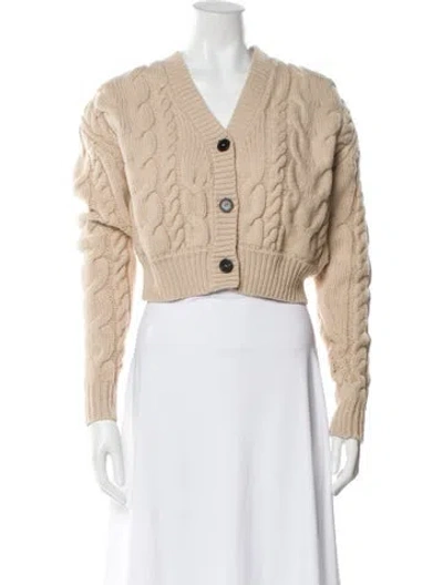 Pre-owned Frame Merino Wool V-neck Sweater In Neutral