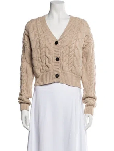 Pre-owned Frame Merino Wool V-neck Sweater In Neutral