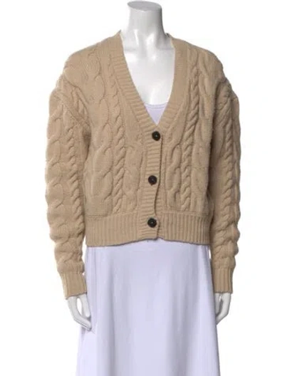 Pre-owned Frame Merino Wool V-neck Sweater In Neutral