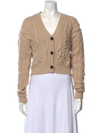 Pre-owned Frame Merino Wool V-neck Sweater In Neutral
