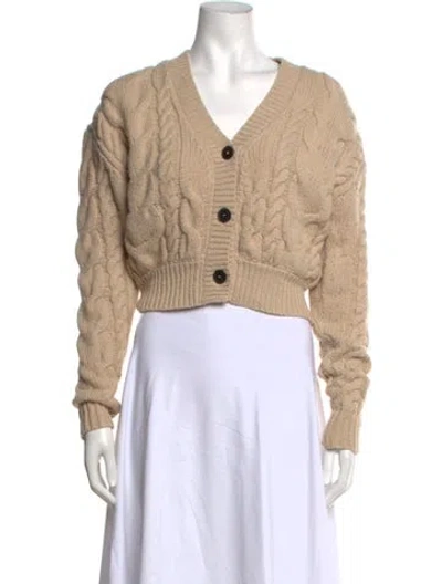 Pre-owned Frame Merino Wool V-neck Sweater In Neutrals