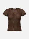 FRAME MESH LACE BABY T-SHIRT CHOCOLATE BROWN