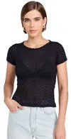 Frame Textured Mesh T-shirt In Navy