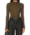 Frame Stretch Mesh Lace Turtleneck