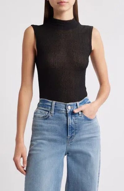 FRAME FRAME MESH MOCK NECK TANK
