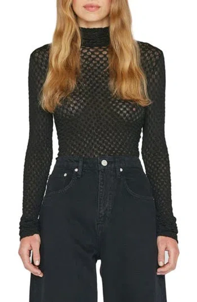 FRAME FRAME MESH TURTLENECK
