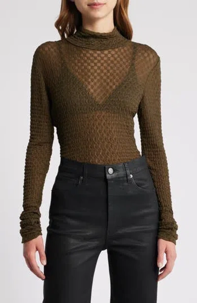 FRAME FRAME MESH TURTLENECK