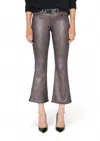 Frame Le Crop Mini Boot Metallic Mid-rise Jeans In Grey