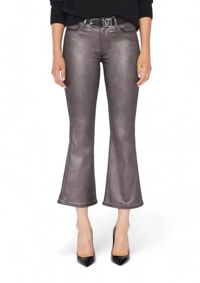 FRAME METALLIC CROP MINI BOOT IN PEWTER