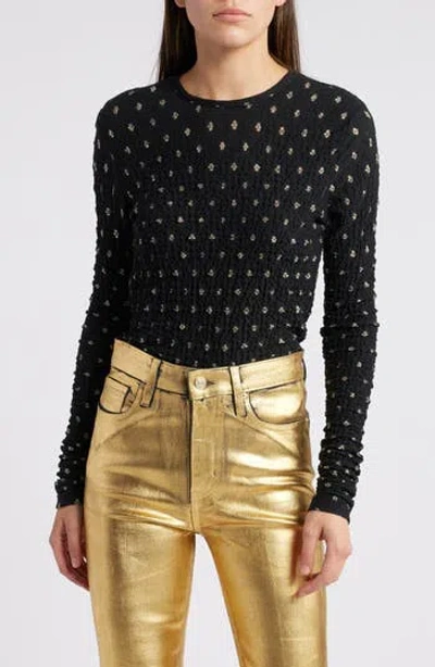 FRAME FRAME METALLIC TEXTURED MESH TOP