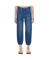 Frame Mid-rise Cropped Jeans In Blue