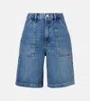 FRAME MID-RISE DENIM SHORTS