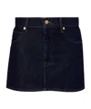 Frame The Mini Skirt Rinse In Blue