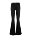 Frame Le Pixie Cropped High-rise Flared Jeans In Black