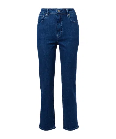 Frame Mid-rise Flared Jeans Icon In Blue