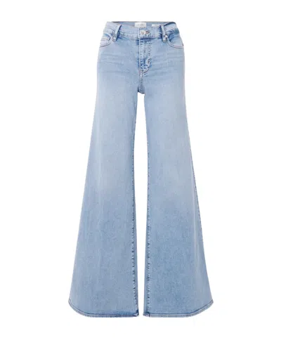 Frame Le Palazzo Mid-rise Flared Jeans In Blue