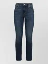 Frame Mid Rise Relaxed Boyfriend Denim Trousers In Blue