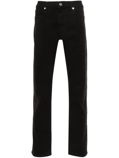 Frame Mid-rise Slim-fit Jeans In Black