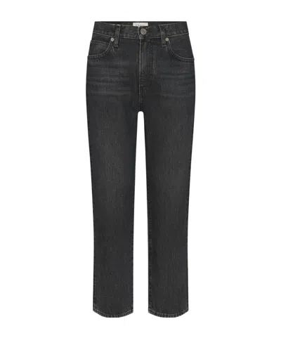 Frame Mid-rise Straight-leg Jeans In Black