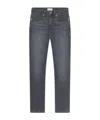 Frame Mid-rise Straight-leg Jeans In Black