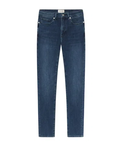 Frame Mid-rise Straight-leg Jeans In Blue