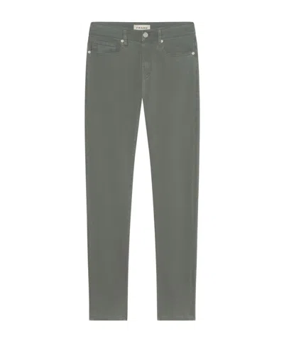 Frame Mid-rise Straight-leg Jeans In Gray