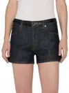 Frame Mid-rise The Hang Short In Rinse In Blue