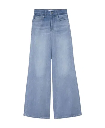 Frame Mid-rise Wide-leg Jeans In Blue