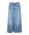 Frame The Midaxi Split-hem Denim Midi Skirt In Blue