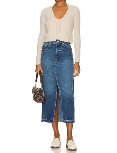 Frame Midaxi Skirt In Del Amo In Blue