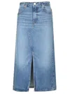Frame The Midaxi Split-hem Denim Midi Skirt