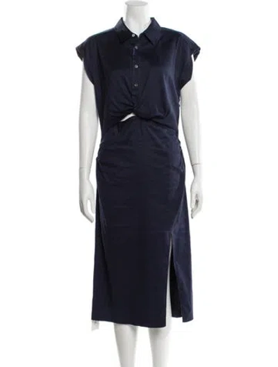 Pre-owned Frame Midi Length Dress In Blue