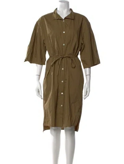 Pre-owned Frame Midi Length Dress In Brown