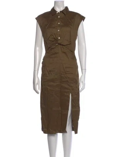 Pre-owned Frame Midi Length Dress In Green