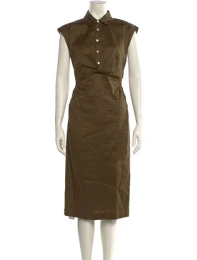 Pre-owned Frame Midi Length Dress W/ Tags In Green