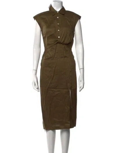 Pre-owned Frame Midi Length Dress W/ Tags In Green
