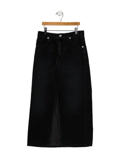 Pre-owned Frame Midi Length Skirt In Black