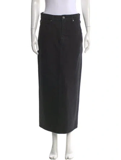 Pre-owned Frame Midi Length Skirt In Black
